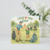 Cartes Pour Fêtes Annuelles Le thème du golf pour papa (Debout devant)