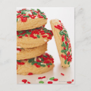 Cartes Pour Fêtes Annuelles Le tir de studio des biscuits de Noël avec arrose