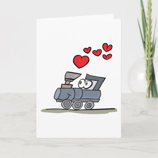 Cartes Pour Fêtes Annuelles Le train de Valentine (Devant)