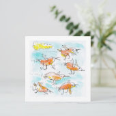 Cartes Pour Fêtes Annuelles Le troupeau des petits oiseaux (Debout devant)