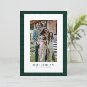 Cartes Pour Fêtes Annuelles Le vert de Noël classique de Houndstooth (Debout devant)