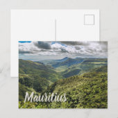 Cartes Pour Fêtes Annuelles Le viewpoint de l'île Maurice (Devant / Derrière)