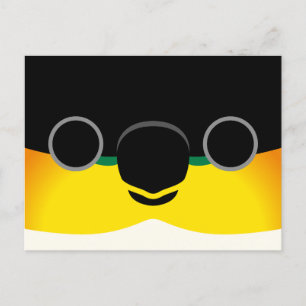 Cartes Pour Fêtes Annuelles Le visage d'un caïque à tête noire