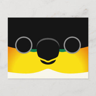 Cartes Pour Fêtes Annuelles Le visage d'un caïque à tête noire