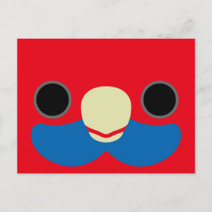 Cartes Pour Fêtes Annuelles Le visage d'un Crimson rosella
