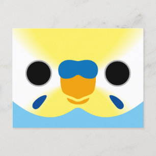 Cartes Pour Fêtes Annuelles Le visage d'un mâle perruche arc-en-ciel pastel