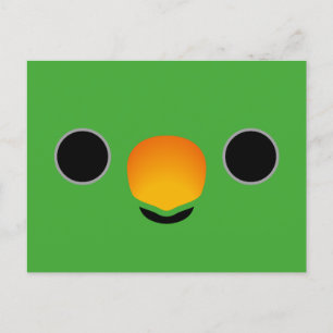 Cartes Pour Fêtes Annuelles Le visage d'un perroquet d'Eclectus (mâle)