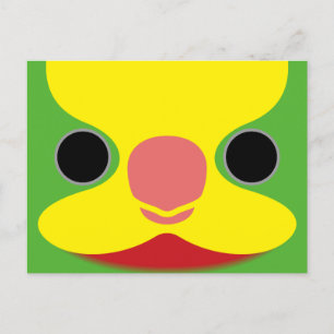 Cartes Pour Fêtes Annuelles Le visage d'un superbe perroquet