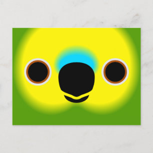 Cartes Pour Fêtes Annuelles Le visage d'une amazone à la façade bleue