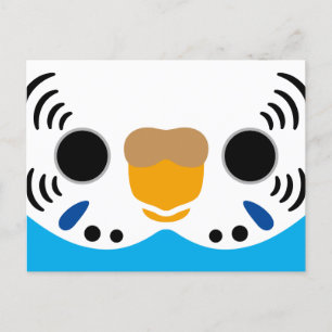 Cartes Pour Fêtes Annuelles Le visage d'une femelle bleu ciel normal