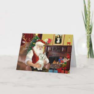 Cartes Pour Fêtes Annuelles Le West Highland Terrier du Père Noël 8 - Le Père