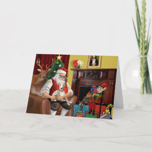 Cartes Pour Fêtes Annuelles Le Whippet du Père Noël