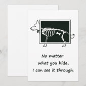 Cartes Pour Fêtes Annuelles Le X-Ray du chien (Devant / Derrière)