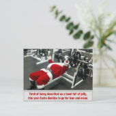 Cartes Pour Fêtes Annuelles Lean et Mean Père Noël - Fausse blague de Noël (Debout devant)