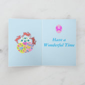 Cartes Pour Fêtes Annuelles Leaping Hares editable Easter (Intérieur)