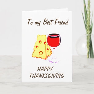 CARTES POUR FÊTES ANNUELLES LEAVES OF LOVE AT THANKSGIVIVIVING ***BEST FRIEND*