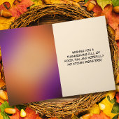 Cartes Pour Fêtes Annuelles Leçon de Thanksgiving de Gangster Grand-père