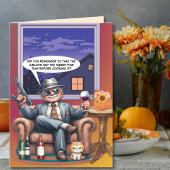 Cartes Pour Fêtes Annuelles Leçon de Thanksgiving de Gangster Grand-père