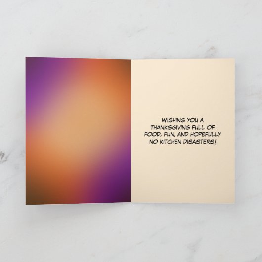 Cartes Pour Fêtes Annuelles Leçon de Thanksgiving de Gangster Grand-père (Intérieur)