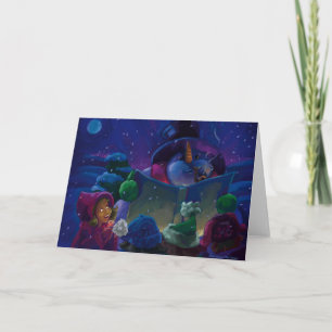 Cartes Pour Fêtes Annuelles Lecture hivernale Snowman