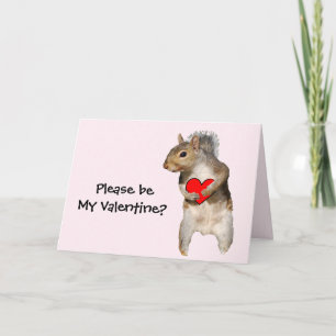 Cartes Pour Fêtes Annuelles L'écureuil Saint-Valentin au coeur