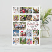 Cartes Pour Fêtes Annuelles Légendes de collage de photos d'une année 2024 Cal (Debout devant)