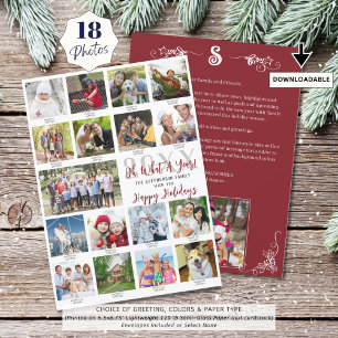 Cartes Pour Fêtes Annuelles Légendes de collage de photos surdimensionnées pou