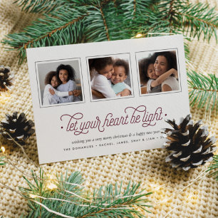 Cartes Pour Fêtes Annuelles Léger Trois photos