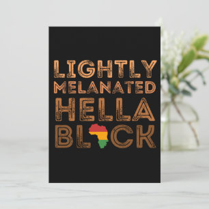 Cartes Pour Fêtes Annuelles Légèrement Mélanisée Hella Histoire Noire Africain