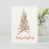 Cartes Pour Fêtes Annuelles Legs Tree Merry Christmas Holiday Card (Debout devant)