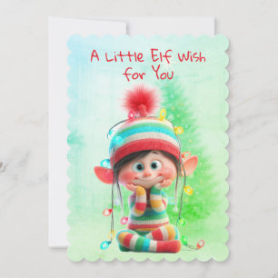 Cartes Pour Fêtes Annuelles L'Elfe Enchanté La Magie de Noël au Pôle Nord
