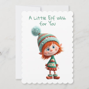Cartes Pour Fêtes Annuelles L'Elfe Enchanté La Magie de Noël au Pôle Nord