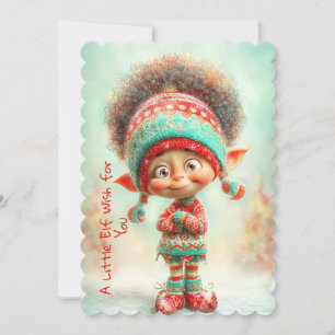Cartes Pour Fêtes Annuelles L'Elfe Enchanté La Magie de Noël au Pôle Nord