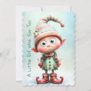 Cartes Pour Fêtes Annuelles L'Elfe Enchanté La Magie de Noël au Pôle Nord