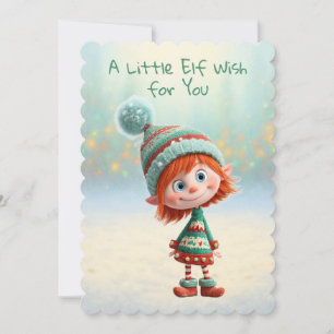 Cartes Pour Fêtes Annuelles L'Elfe Enchanté La Magie de Noël au Pôle Nord