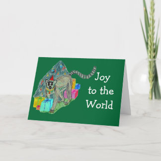 Cartes Pour Fêtes Annuelles Lemur de Noël