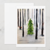 Cartes Pour Fêtes Annuelles l'encounter en hiver (Devant / Derrière)