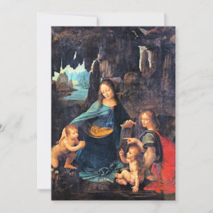 Cartes Pour Fêtes Annuelles Léonard de Vinci - La Vierge des Rochers, 