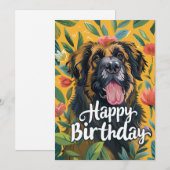 Cartes Pour Fêtes Annuelles Leonberger Chien Anniversaire (Devant / Derrière)