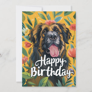 Cartes Pour Fêtes Annuelles Leonberger Chien Anniversaire