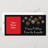 Cartes Pour Fêtes Annuelles Leopard Zebra (Devant / Derrière)