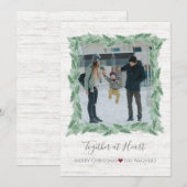 Cartes Pour Fêtes Annuelles L'épinette agricole ensemble au coeur (Devant / Derrière)