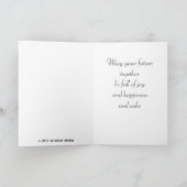 Cartes Pour Fêtes Annuelles L'épousez, blanc, et bleu (Intérieur)