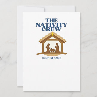 Cartes Pour Fêtes Annuelles L'équipe de la Nativité, famille de foi assortie