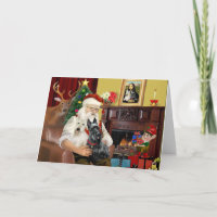 Les 2 terriers écossais du Père Noël