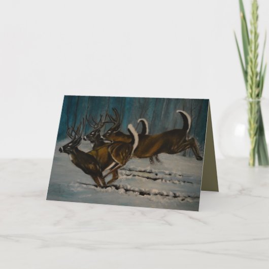 Cartes Pour Fêtes Annuelles Les 3 Cerfs (Devant)