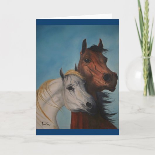 Cartes Pour Fêtes Annuelles Les amateurs de chevaux (Devant)