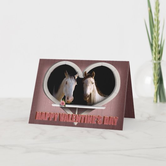 Cartes Pour Fêtes Annuelles Les amateurs de chevaux Valentine (Devant)