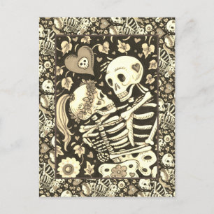 CARTES POUR FÊTES ANNUELLES LES AMOUREUX DE LA IVY, LES SQUELETTES SWETHEART E