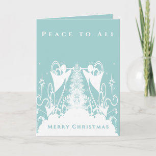 Cartes Pour Fêtes Annuelles Les anges en vert